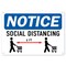 Signmission Coronavirus Sign, Social Distancing, 7in X 5in Decal, 5" H, 7" W, Social Distancing OS-NS-D-57-255962 - alternate 1